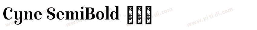 Cyne SemiBold字体转换